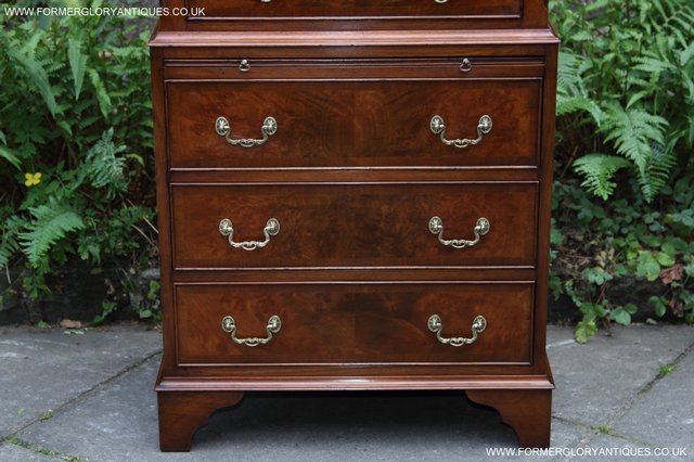 Image 3 of BEVAN FUNNELL MAHOGANY BURR WALNUT CHEST ON CHEST OF DRAWERS