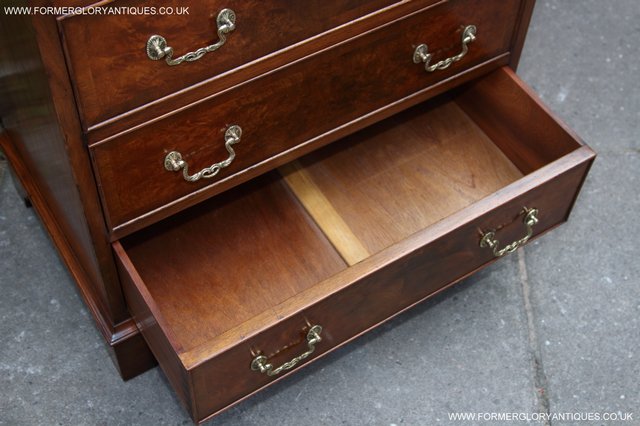 Image 13 of BEVAN FUNNELL MAHOGANY BURR WALNUT CHEST ON CHEST OF DRAWERS