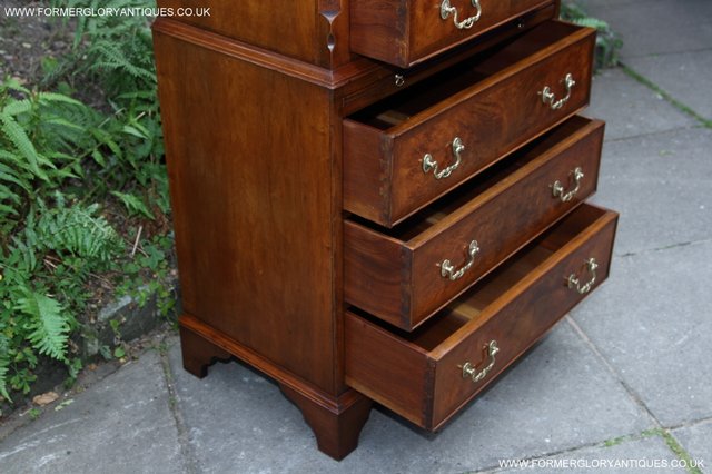 Image 38 of BEVAN FUNNELL MAHOGANY BURR WALNUT CHEST ON CHEST OF DRAWERS