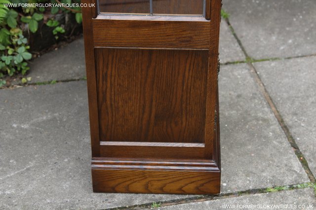 Image 41 of OLD CHARM LIGHT OAK CHINA DISPLAY CABINET CUPBOARD BOOKCASE