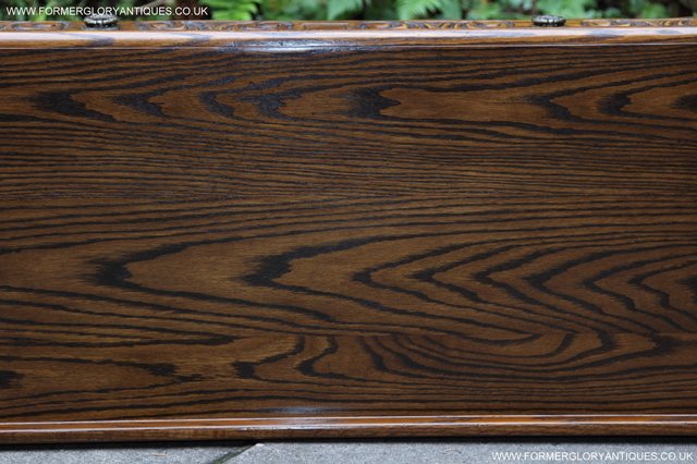 Image 17 of OLD CHARM LIGHT OAK OCCASIONAL COFFEE HALL SERVING TABLE