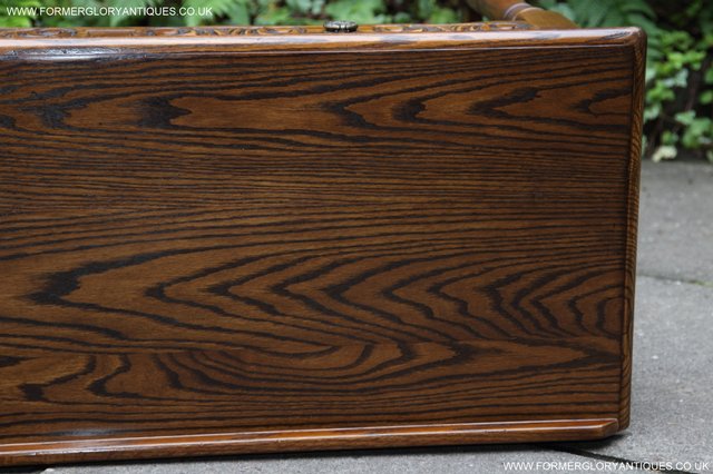 Image 22 of OLD CHARM LIGHT OAK OCCASIONAL COFFEE HALL SERVING TABLE