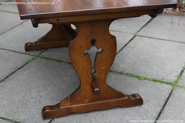 Image 14 of OLD CHARM LIGHT OAK KITCHEN DINING TABLE SIX DINING CHAIRS.