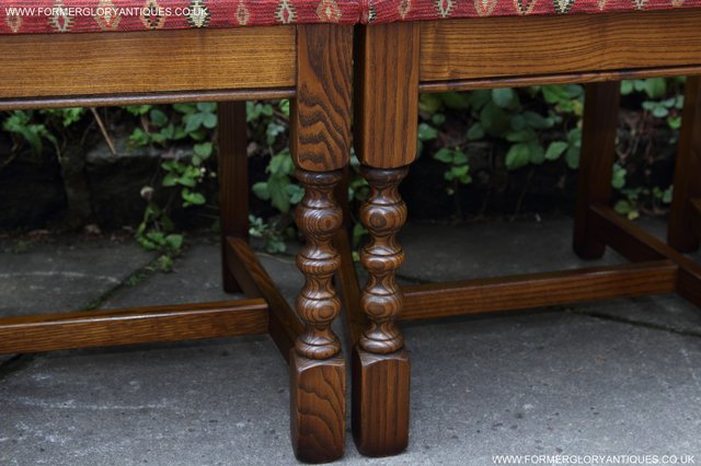Image 15 of OLD CHARM LIGHT OAK KITCHEN DINING TABLE SIX DINING CHAIRS.