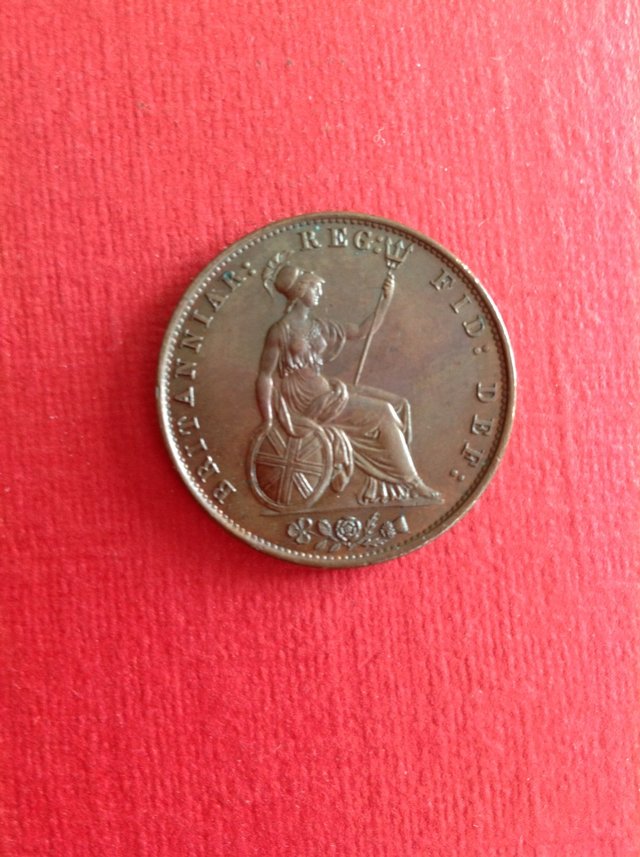 Preview of the first image of 1857 QUEEN VICTORIA HALFPENNY..
