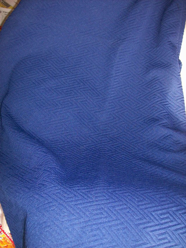 Preview of the first image of Dark Blue Woven Material 60" by 61" For Dres or Coat etc..