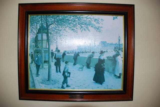 Preview of the first image of Jean Beraud framed print "On the Banks of the Seine".