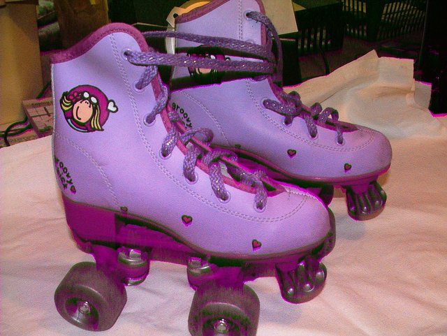 Preview of the first image of GROOVY CHICK "BANG ON THE DOOR"  ROLLER SKATES.