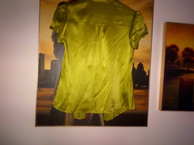 Image 3 of Star by Julien Macdonald silk green shirt blouse size 10