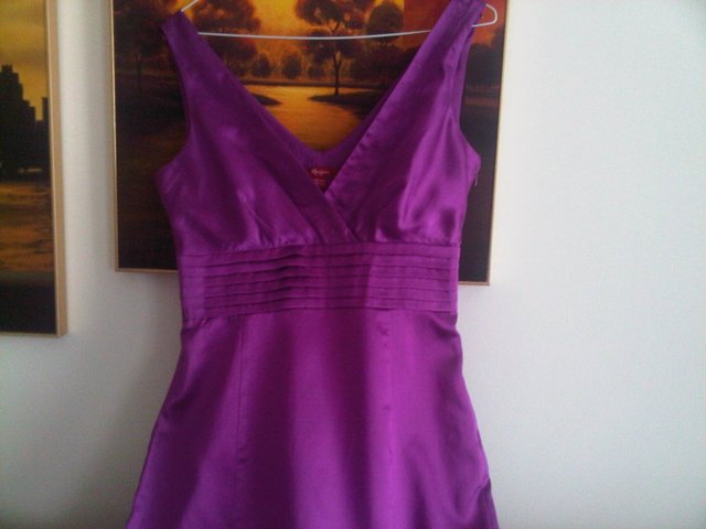 Image 2 of Monsoon purple dress shift bodycon lined size 10