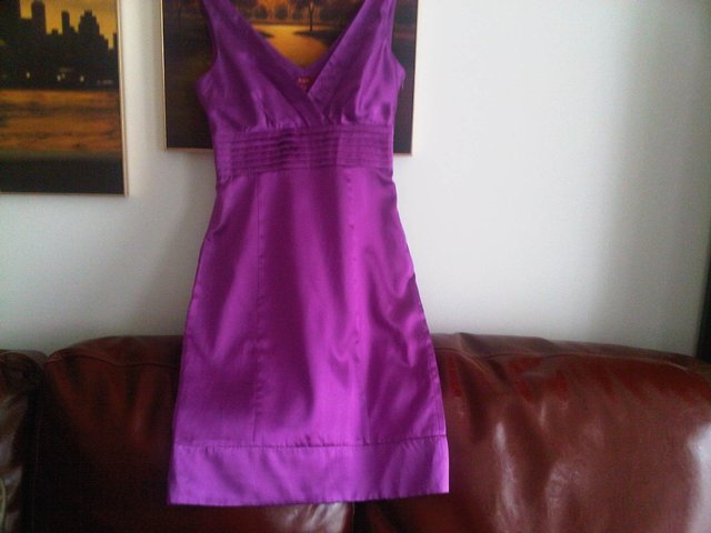 Image 3 of Monsoon purple dress shift bodycon lined size 10
