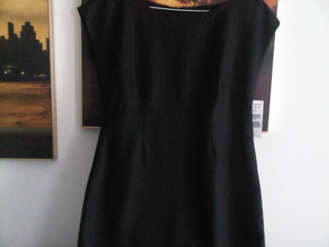 Image 2 of Zara grey black shift bodycon business dress lined size M