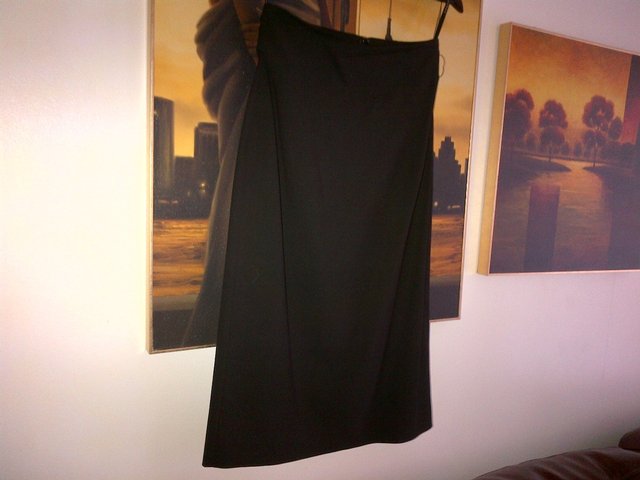 Image 2 of Coast black pencil skirt UK size 8 lined 96% wool