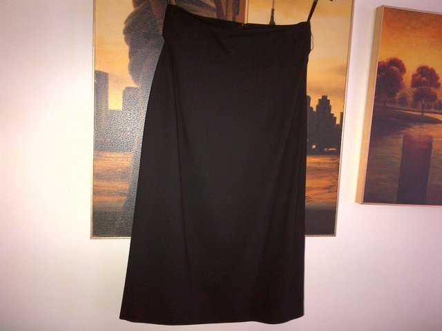 Image 3 of Coast black pencil skirt UK size 8 lined 96% wool