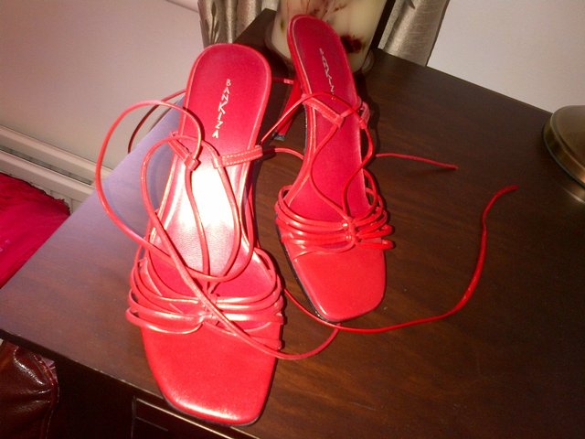 Image 2 of Bankiza red strappy sandals  leather  size 34