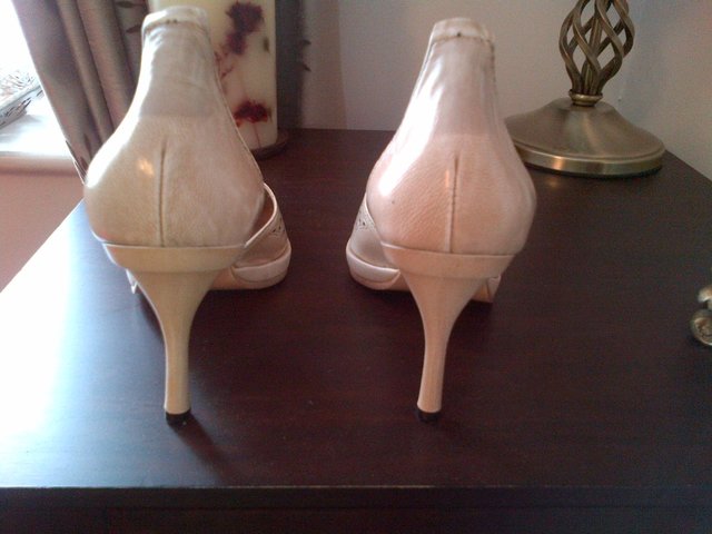 Image 3 of Red rose cream sandals new with platform size 35
