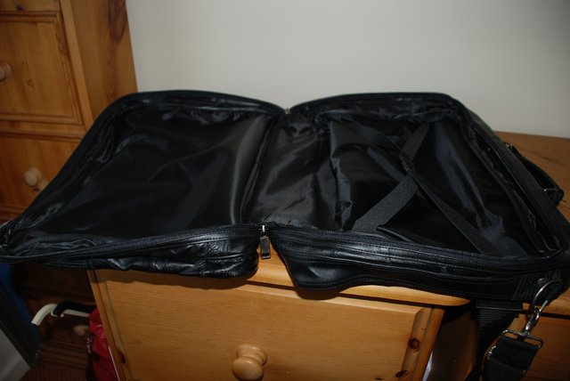 Image 2 of Black Leather Carry on Board Case