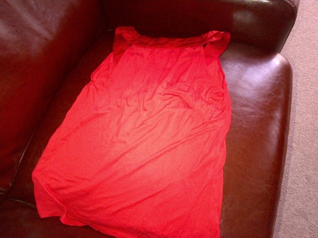 Image 2 of Ted Baker red top blouse vest UK size 1 but UK 8-10