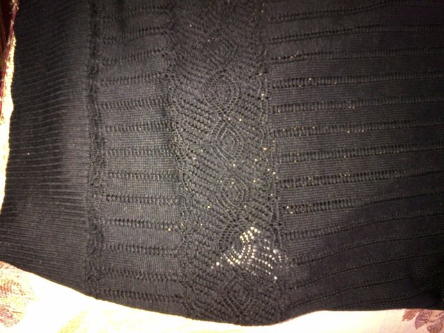 Image 3 of Ted Baker black knit top blouse vest UK size 2 or 8-10 silk