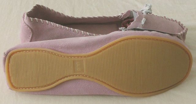 Image 2 of BNWT LADIES PINK SUEDE MOCCASSINS BY NEXT