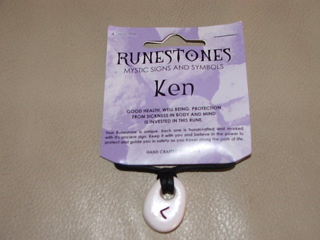 Preview of the first image of Bootlace Runestone Necklace Ken Symbol.