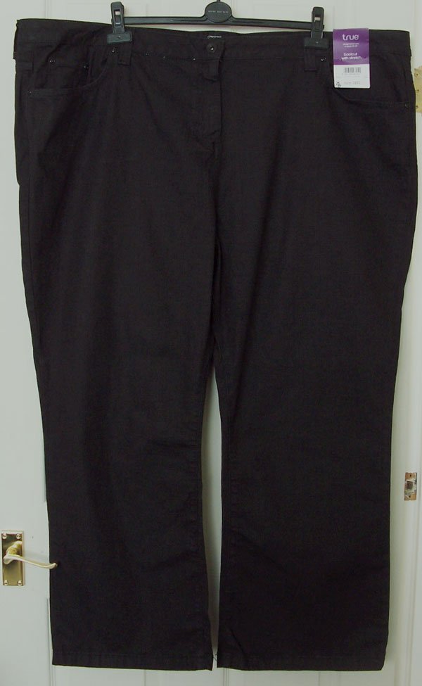 Preview of the first image of BNWT GORGEOUS LADIES BLACK BOOTCUT JEANS - SZ 28S B6.
