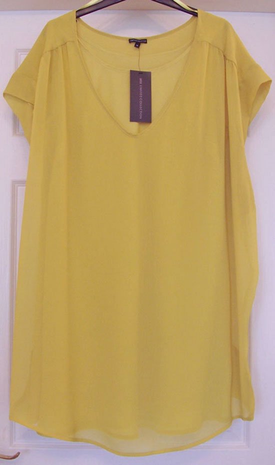 Preview of the first image of BNWT GORGEOUS YELLOW 2 PIECE TOP BY M&S - SZ 14 B1.