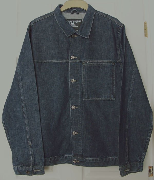 Preview of the first image of MENS CASUAL DENIM JACKET BY MCKENZIE - SZ XL B6.