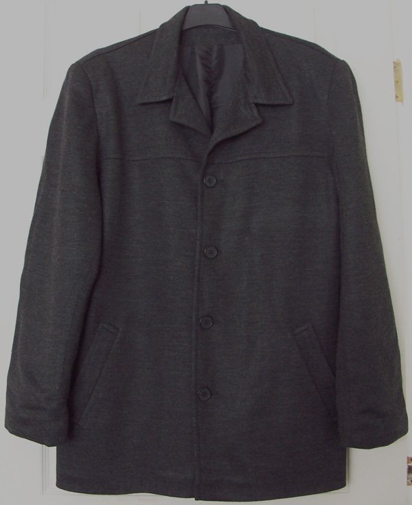 Preview of the first image of SMART MENS DARK GREY JACKET BY RIVER ISLAND SZ M B9.