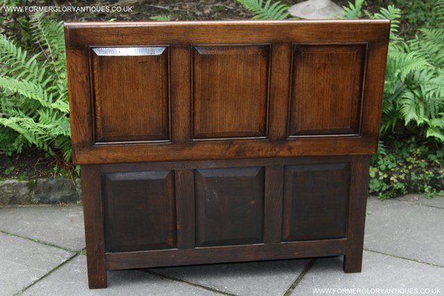 Image 25 of A TITCHMARSH GOODWIN STYLE OAK BLANKET CHEST LOG BOX COFFER