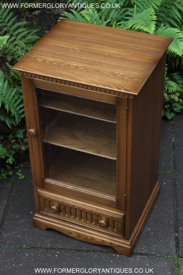 Image 13 of ERCOL GOLDEN DAWN HI FI MUSIC DVD CD CABINET STAND TABLE