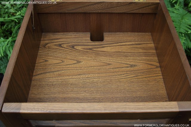 Image 23 of ERCOL GOLDEN DAWN HI FI MUSIC DVD CD CABINET STAND TABLE