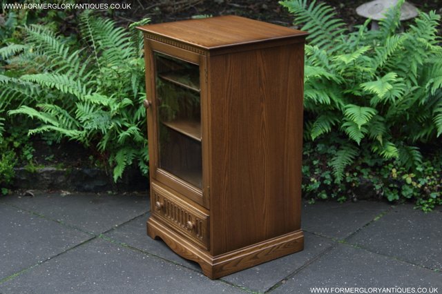 Image 24 of ERCOL GOLDEN DAWN HI FI MUSIC DVD CD CABINET STAND TABLE