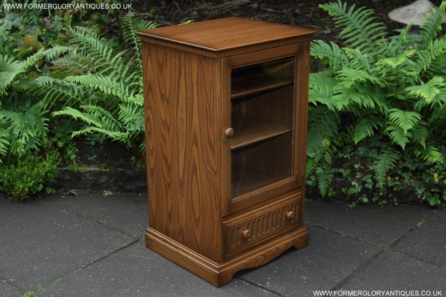 Image 34 of ERCOL GOLDEN DAWN HI FI MUSIC DVD CD CABINET STAND TABLE