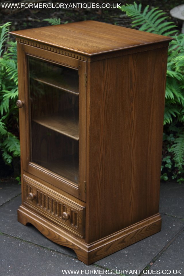 Image 37 of ERCOL GOLDEN DAWN HI FI MUSIC DVD CD CABINET STAND TABLE