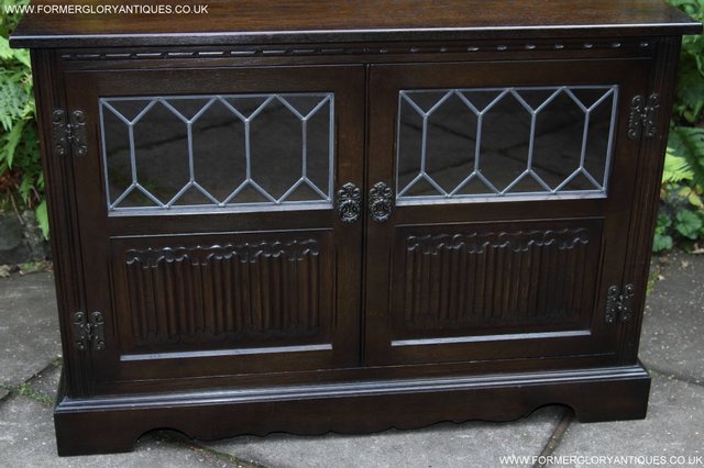 Image 7 of OLD CHARM OAK TV HI FI DVD CD CABINET STAND TABLE SIDEBOARD