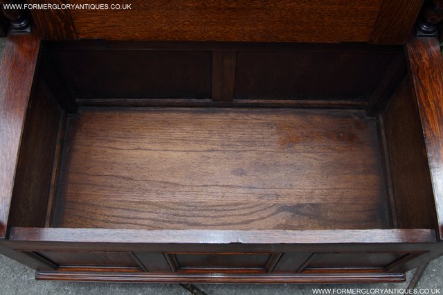 Image 22 of OAK MONKS BENCH SETTLE HALL SEAT TABLE PEW BLANKET CHEST