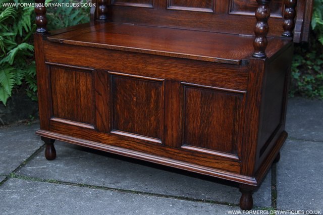 Image 34 of OAK MONKS BENCH SETTLE HALL SEAT TABLE PEW BLANKET CHEST