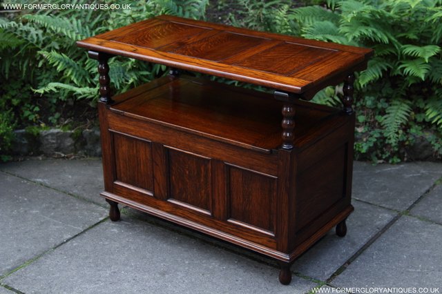 Image 41 of OAK MONKS BENCH SETTLE HALL SEAT TABLE PEW BLANKET CHEST