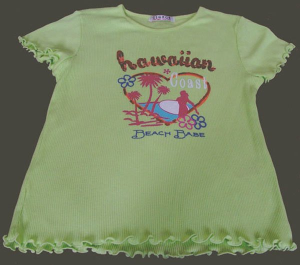 Preview of the first image of BEAUTIFUL GIRLS LIME GREEN SUMMER TOP AGE 8/9YRS.