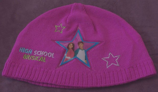 Preview of the first image of BNWOT GIRLS HIGH SCHOOL MUSICAL PINK KNITTED HAT.