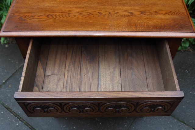 Image 17 of TITCHMARSH GOODWIN STYLE OAK HALL LAMP PHONE TABLE SIDEBOARD