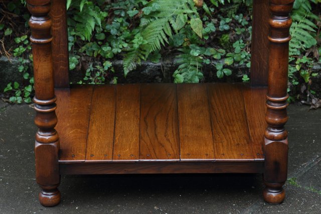 Image 19 of TITCHMARSH GOODWIN STYLE OAK HALL LAMP PHONE TABLE SIDEBOARD