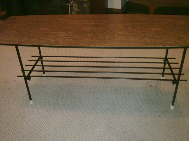 Image 2 of 60s Coffee table, rectangular shape, curved long edge