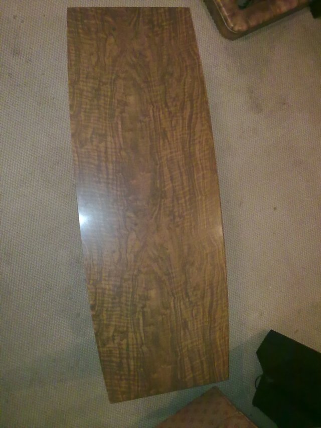 Image 5 of 60s Coffee table, rectangular shape, curved long edge