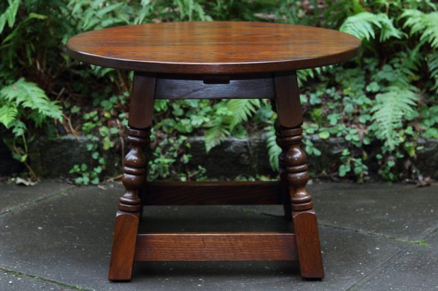 Image 4 of OLD CHARM OAK SIDE END OCCASIONAL COFFEE LAMP PHONE TABLE