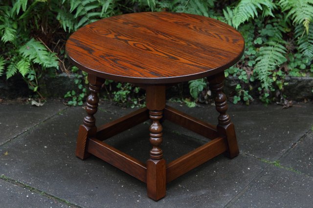 Image 11 of OLD CHARM OAK SIDE END OCCASIONAL COFFEE LAMP PHONE TABLE