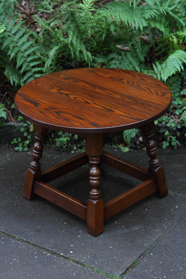 Image 14 of OLD CHARM OAK SIDE END OCCASIONAL COFFEE LAMP PHONE TABLE
