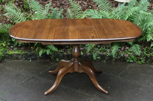 Preview of the first image of ERCOL GOLDEN DAWN ELM CHESTER EXTENDING KITCHEN DINING TABLE.