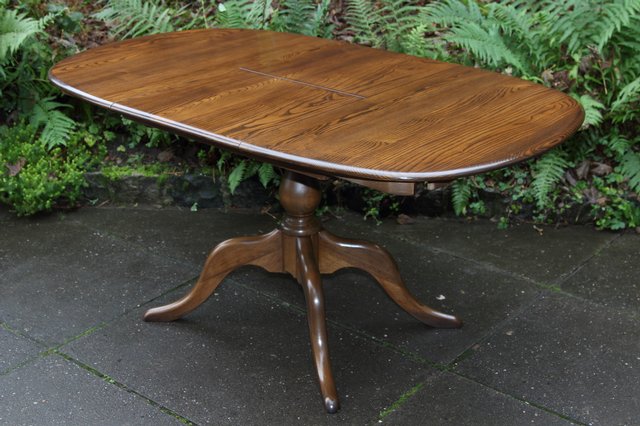 Image 5 of ERCOL GOLDEN DAWN ELM CHESTER EXTENDING KITCHEN DINING TABLE